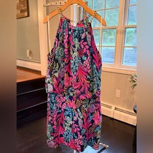 Lilly Pulitzer Vibrant Pink and Blue Jumpsuit